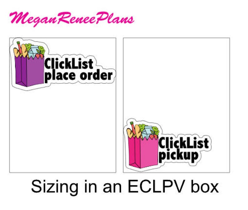 Kroger Click List Grocery Order Shopping Planner Stickers / Etsy