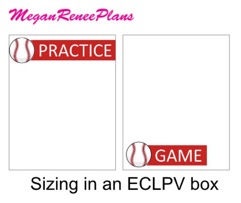 Baseball Practice Baseball Game Matte Planner Stickers 36 per Etsy