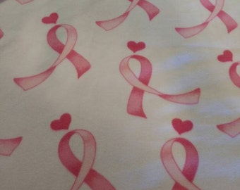 Breast cancer fleece throw