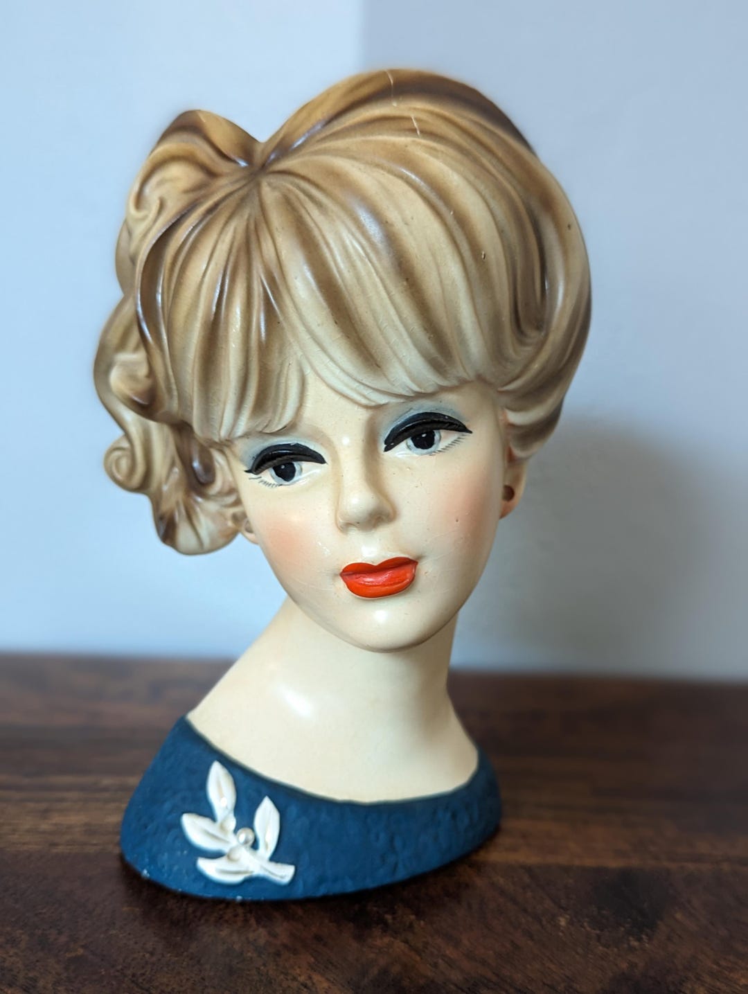 Vintage Napcoware Lady Head Planter Vase National Potteries Co