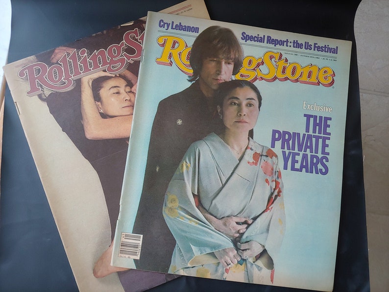 Rolling Stone Magazine John Lennon and Yoko Ono 1981 and 1982 Etsy