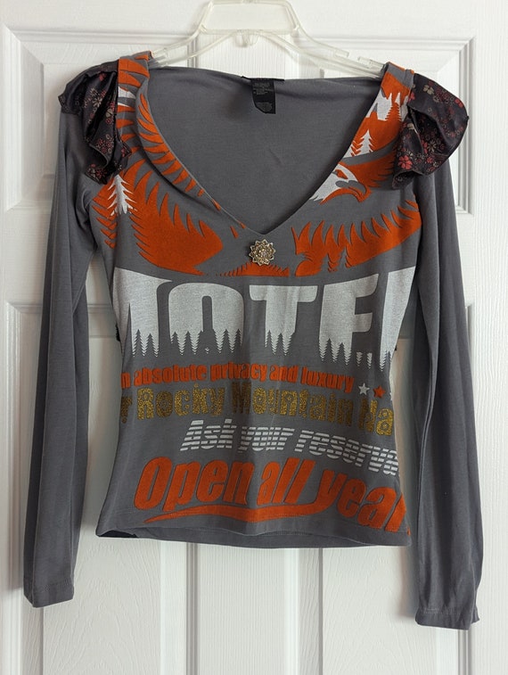 Jupe Custo Barcelona Y2K Années 2000 - Motif Cosmos, Fermeture Zip - état Comme Neuf