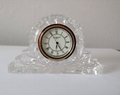 Waterford Ireland Crystal small mantle paperweight clock 2.5 quot