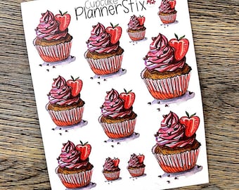 Chocolate Cupcake Planner Stix Sheet