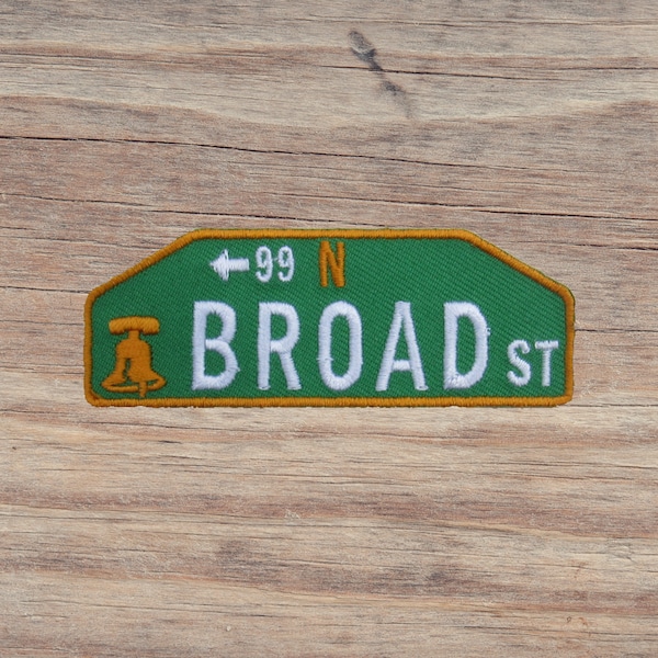 Philadelphia Broad Street Downtown Street Sign 3-inch Iron-On Patch