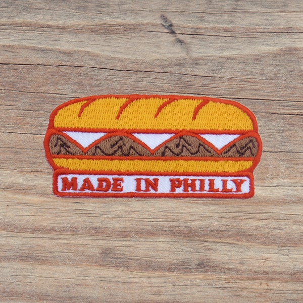 Made in Philly Cheesesteak 3-inch Iron-On Patch