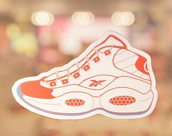 Allen AI Iverson Reebok the Question 3 Vinyl Sticker Etsy