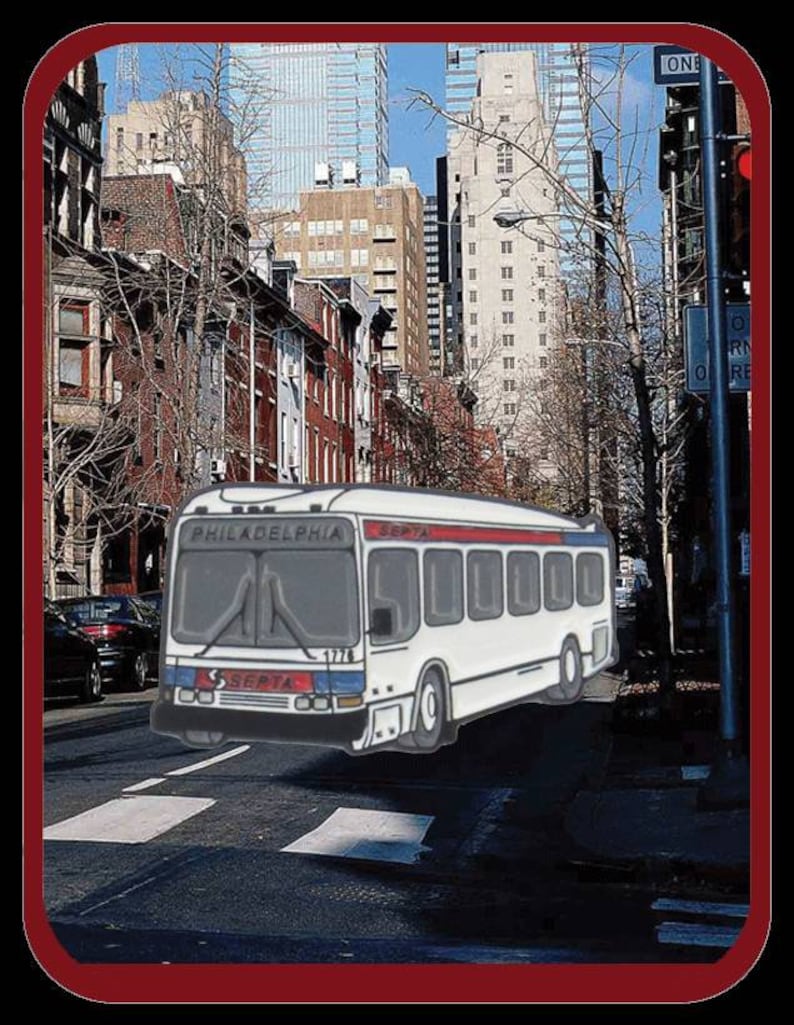 Philadelphia Septa Bus Enamel Lapel Pin