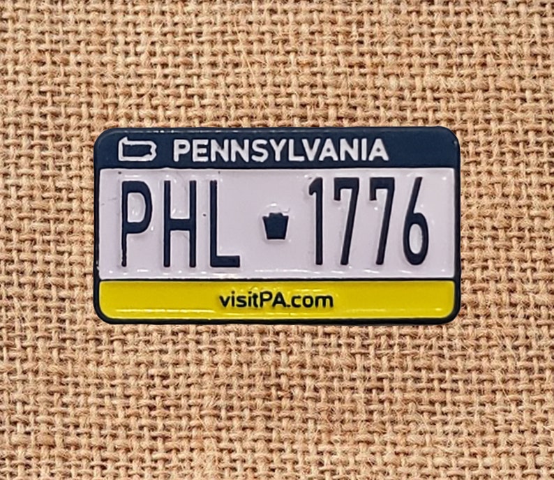 PA License Plate Philadelphia Enamel Lapel Pin Xmas Holiday Etsy