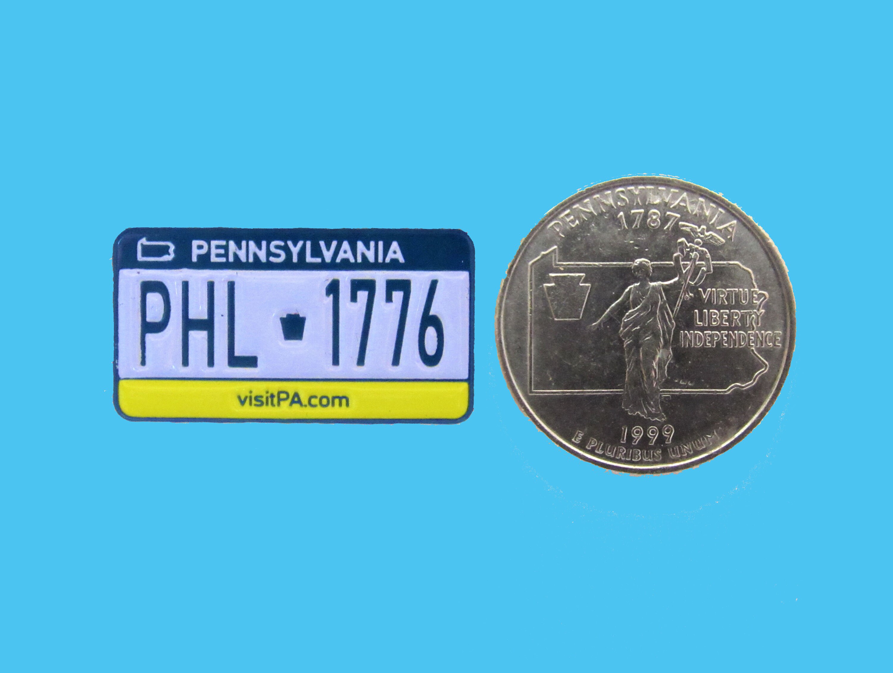 PA License Plate Philadelphia Enamel Lapel Pin Etsy