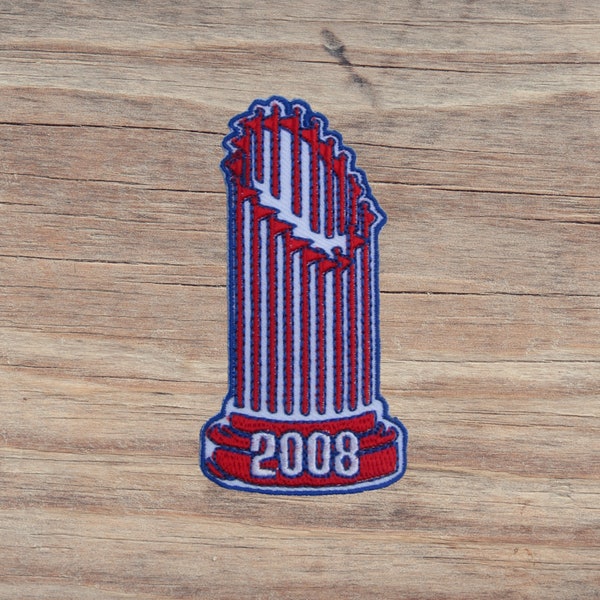 Philadelphia Phillies 2008 World Series Commissioner's Trophy 3-inch Iron-On Patch