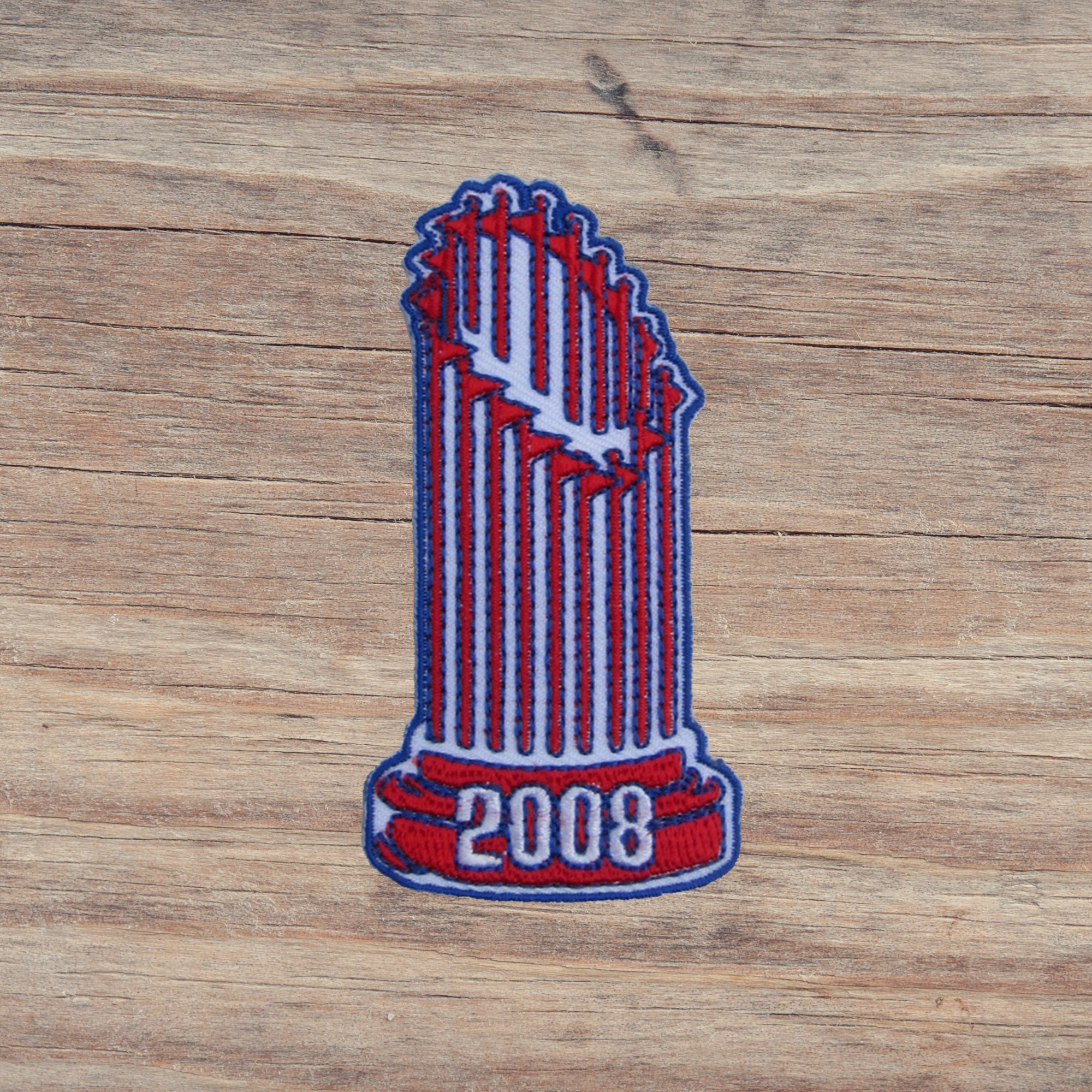 Philadelphia Phillies 2008 World Series Commissioner's Trophy 3-inch  Iron-On Patch