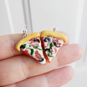 Deluxe Pizza Earrings,Food Earrings,Clay Earrings,Miniature Earrings