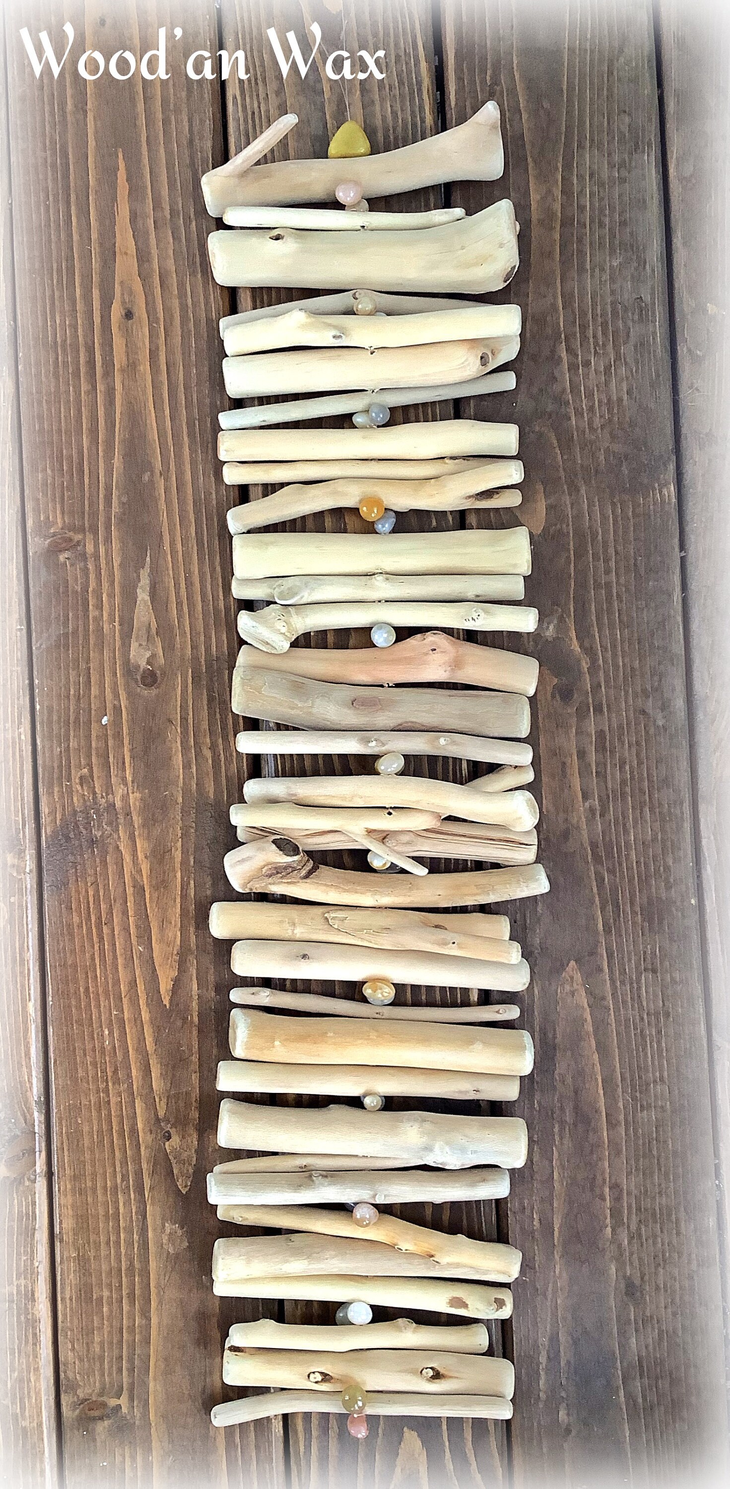 Agate and Driftwood Valhalla Ladder Viking Wind Chime Etsy