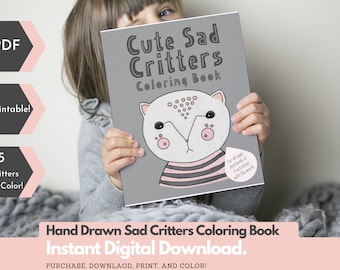 Printable Coloring Book PDF. Print and color or color in Procreate Coloring Pages. Digital adult coloring book great for teens & kids, too.