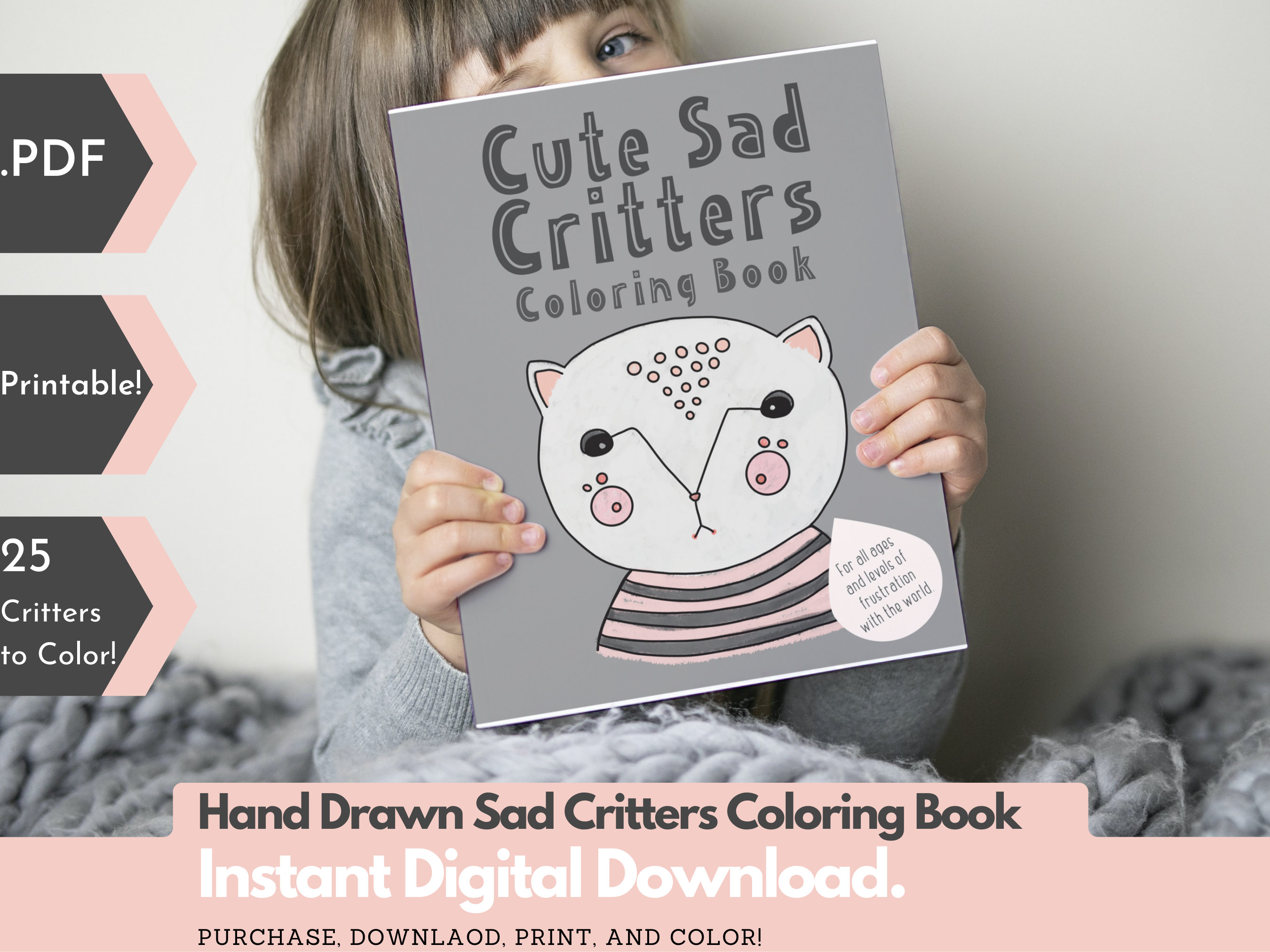 Printable Coloring Book PDF. Print and Color or Color in Procreate ...