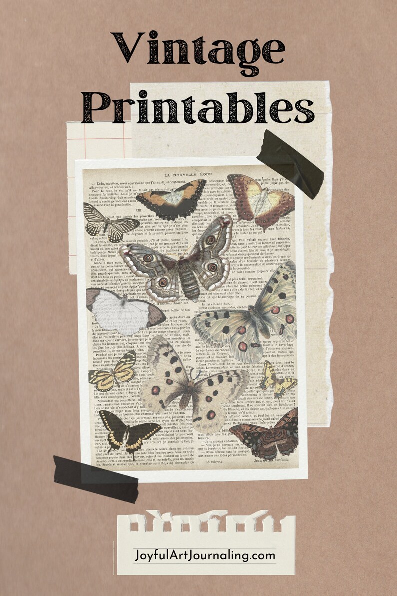 Printable Vintage Butterfly &amp; Moth Illustrations for Your Art Journals ...