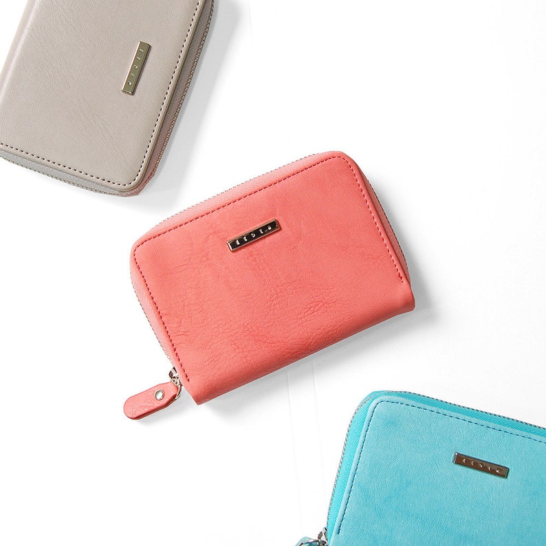 Simple Silverbar Wallet Womens Wallet Leather Wallet Coin image 0