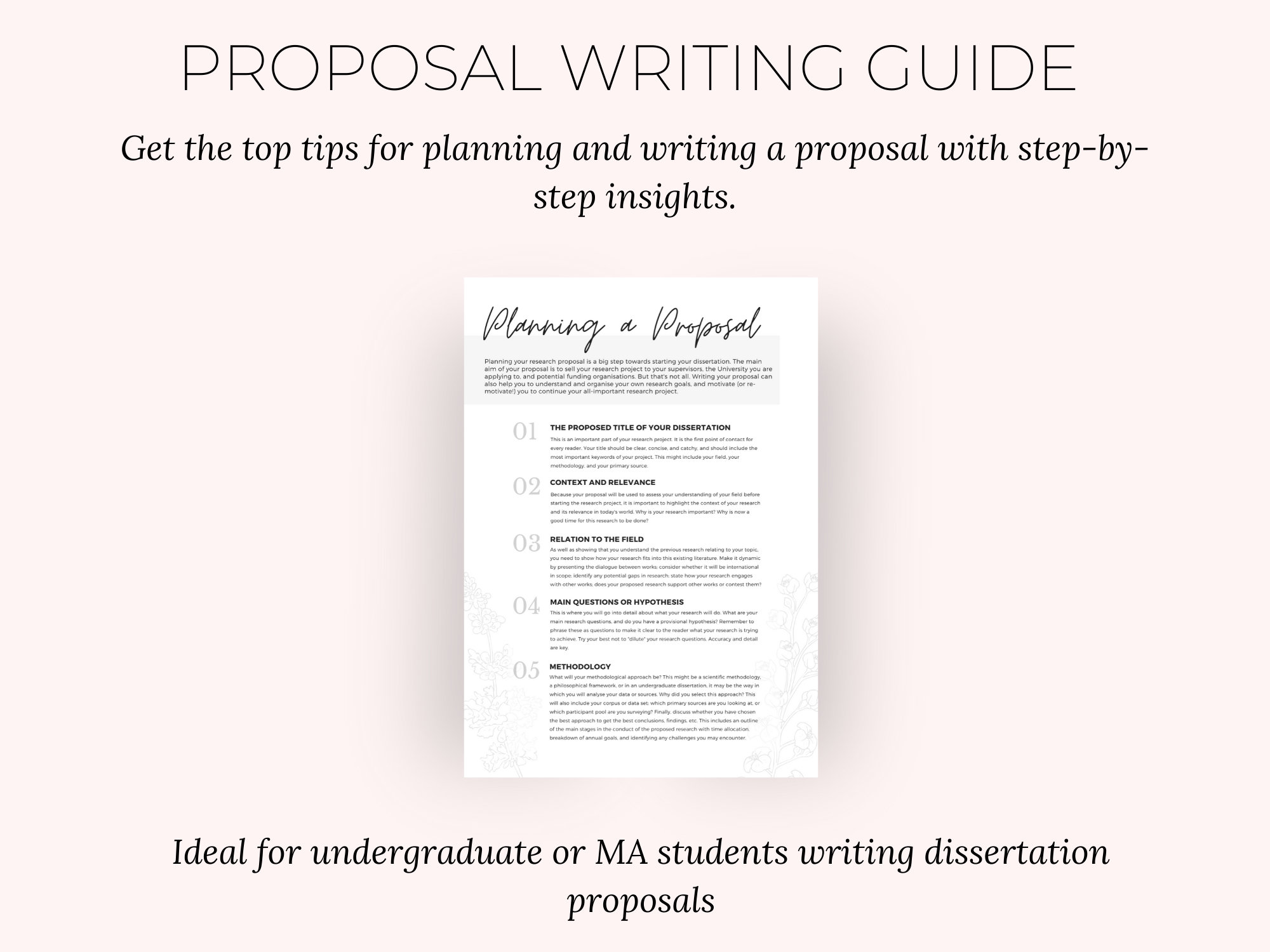 Research Proposal Planner Pack | College and University Student ...