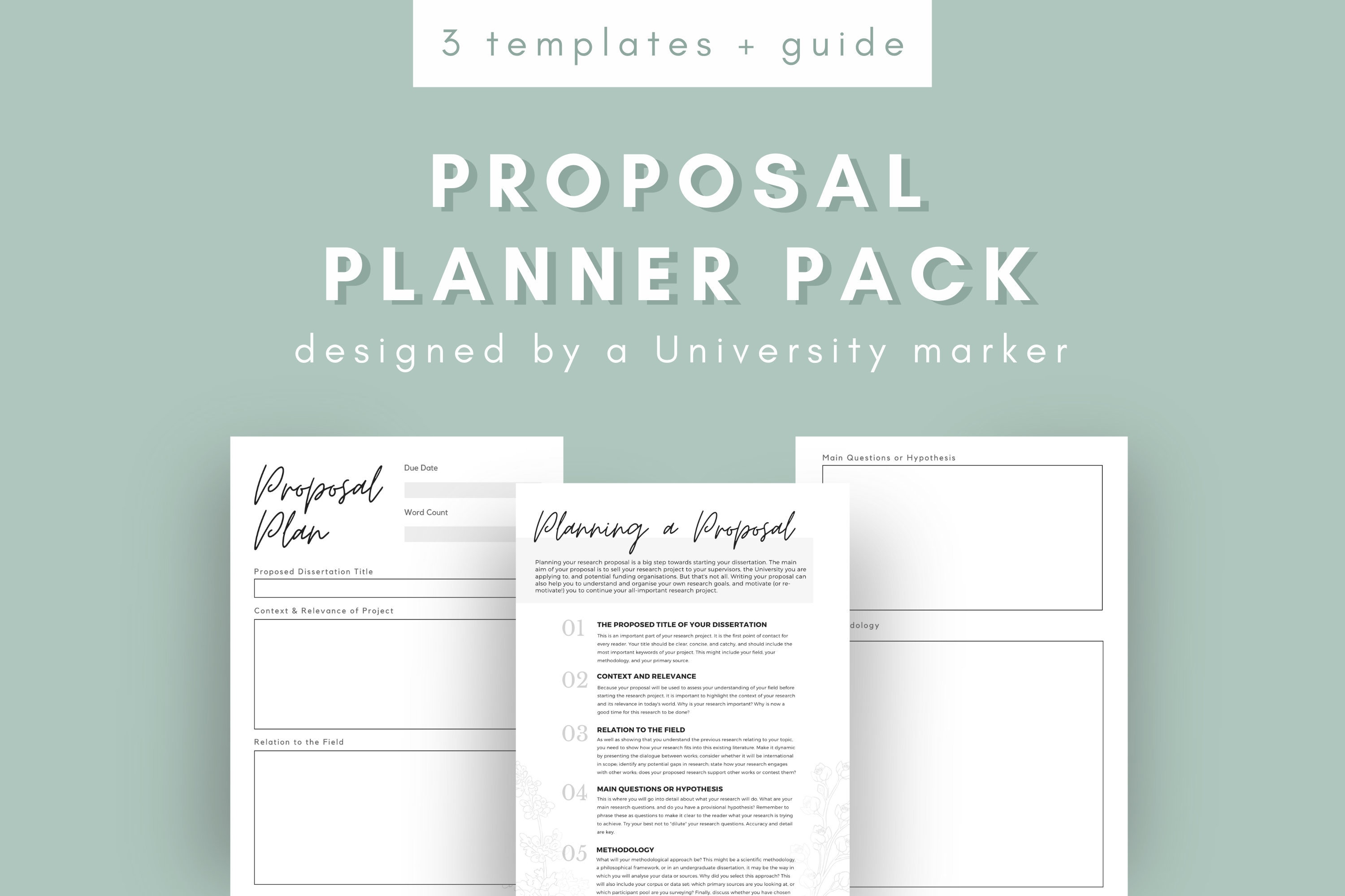Buy Research Proposal Planner Pack College And University Student 
