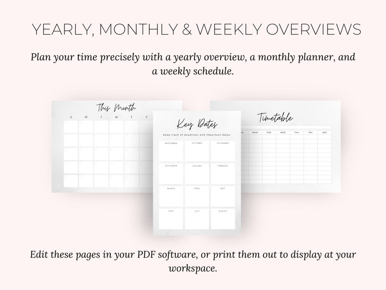 Exam Study Planner Printable Pack Student Exam Revision - Etsy UK