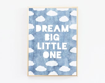 Dream Big Little One | Baby Girl gift | New Baby | a4 print | Family print | Newborn Baby Gift | Nursery Print | Nursery Decor | Baby Gift