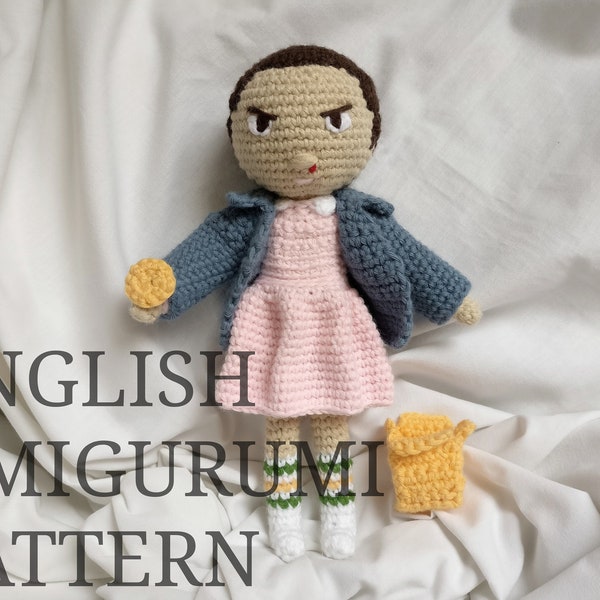 Amigurumi Pattern · Eleven · Stranger Things · Crochet · Ganchillo · ENGLISH PATTERN