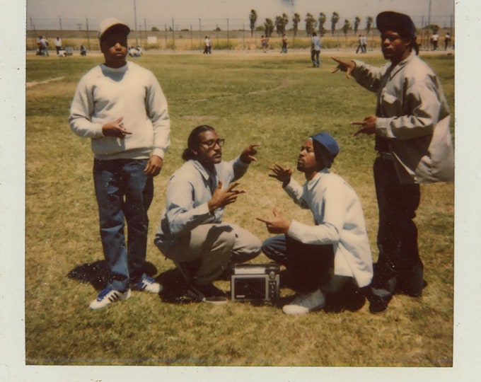 CRIPS GANG Throwing Signs in the Prison Yard With Their Boom Box