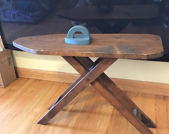 wooden play ironing board