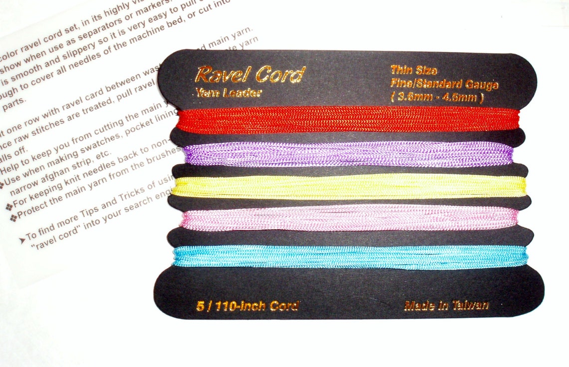Ravel cord Set all fine/standard gauge machine Knitting | Etsy