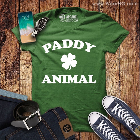 St Patrick/'s Day T-Shirt Men/'s 100/% Paddy Plastic Irish Patriotic T-Shirt Funny