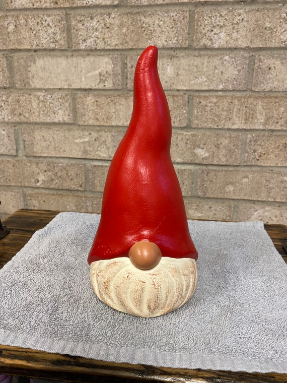 Garden Gnome Concrete Gnome Large Gnome Etsy