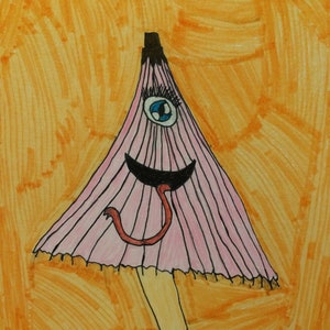 Kawaii Kasa Obake Yokai Drawing