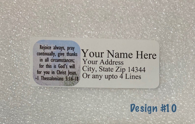 30pcs Quality Printed BIBLE VERSES Personalized Address Labels or Child