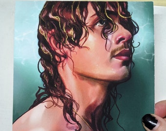 IMPRESIÓN ADORNADA - Billy Hargrove, Dios del Mar - Fanart digital de Stranger Things, Dacre Montgomery