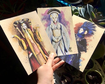 Paquete Reina Amidala ADORNADO: impresiones de fanart de Padmé de Star Wars