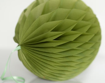 Green tea Tissue paper honeycombs -  hanging wedding party decorations