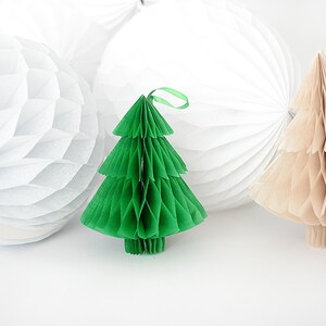 Christmas tree paper honeycomb decoration / hanging decoration /party decorations / wedding decorations / backdrop /xmas holiday decor image 3