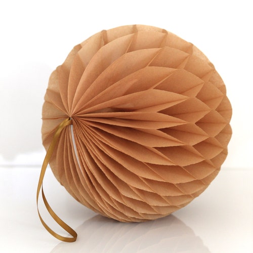 Kraft Tissue Paper Ball Hanging Wedding Party Etsy UK