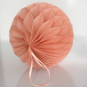 Terracotta Tissue paper honeycombs hanging wedding party decorations image 1