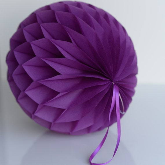 Plum Tissue Paper Honeycombs Kitchen Decor Hanging Decorations