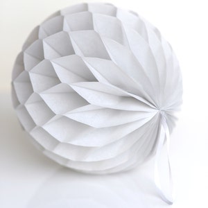 Cool grey paper honeycomb ball arty decoration light gray hanging wedding birthday party paper lantern Christmas paper ornament baby shower