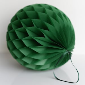 Holiday green Tissue paper honeycombs -  hanging wedding party decorations