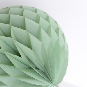 Dusty Green tissue paper Honeycomb ball   Sage green Wedding, Party Hanging Decorations