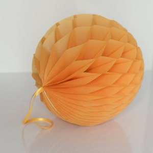 Mustard Tissue paper honeycombs -  hanging wedding party decorations