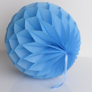 Pacific blue Tissue paper honeycombs -  hanging wedding party decorations
