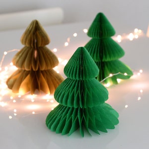 Paper Christmas tree honeycomb decoration / custom color / hanging decoration / christmas decor / party / room / holiday decor / backdrop image 3