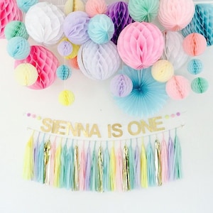 pastel party decor -  honeycomb set -
