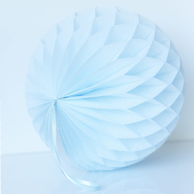 Paliest Breeze Blue / Paliest Blue Tissue Paper Honeycomb Ball - Hanging ...