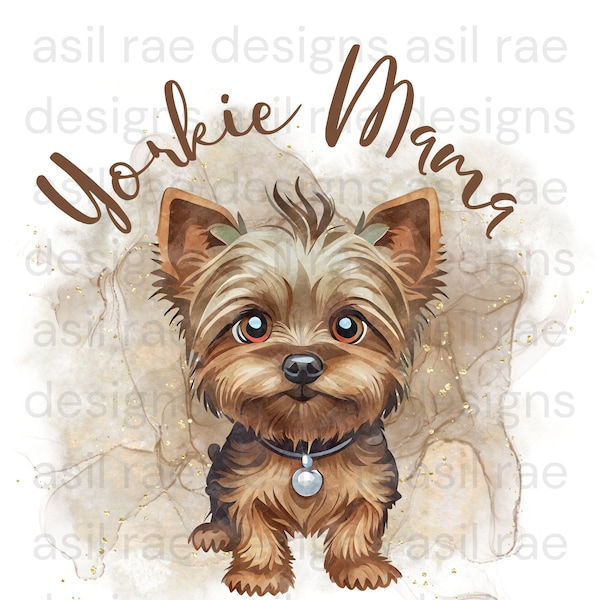 READY TO PRESS Yorkie Mama Sublimation Print